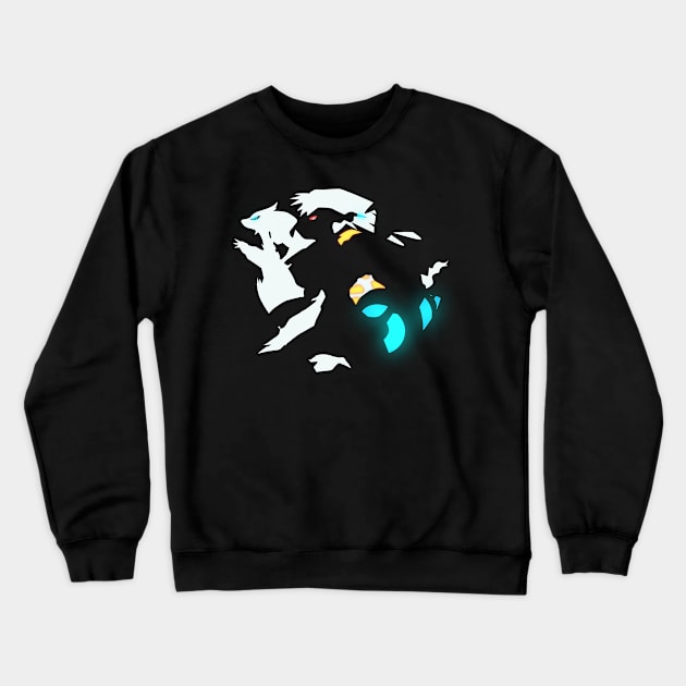 Legendary Black White Yin Yang Dragons Crewneck Sweatshirt by DezainShatsu